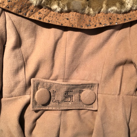 NWT Manlinsifei Vintage Rare Camel Coat sz M - Picture 3 of 3
